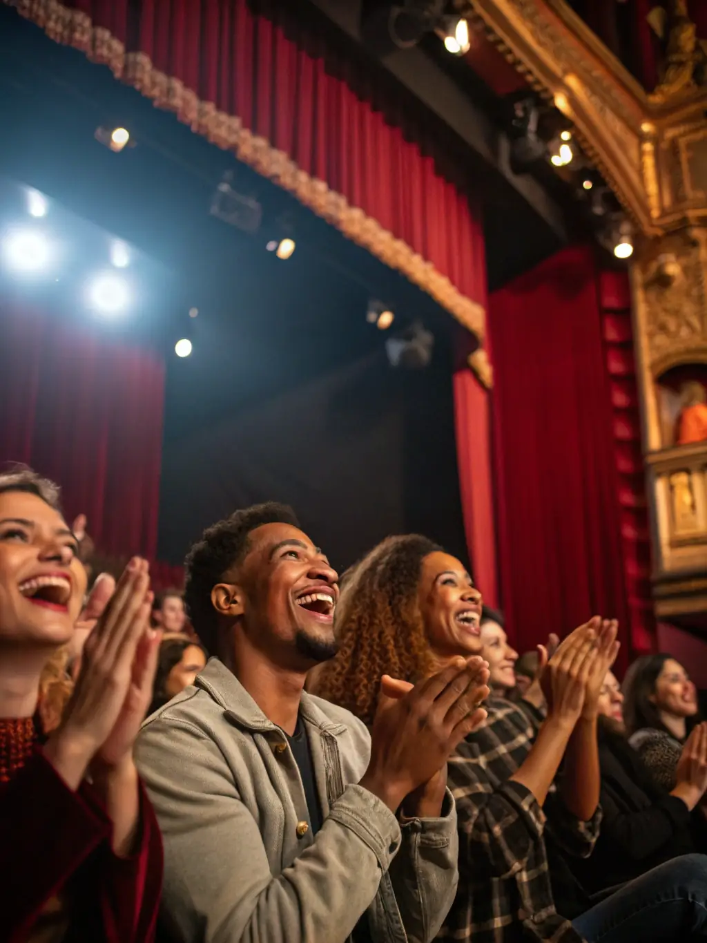 A photo capturing a community theatre performance, showcasing ERD'O's commitment to bringing theatre to diverse audiences and fostering community engagement.